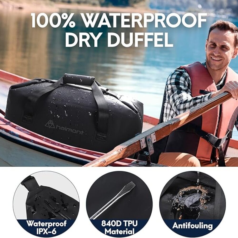 NWT! Haimont 45L Waterproof Convertible Dry Duffel Tote Bag and Backpack